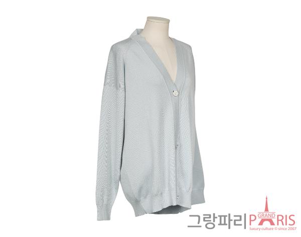 에르메스 롱 슬리브 가디건 블루 미네랄 38
