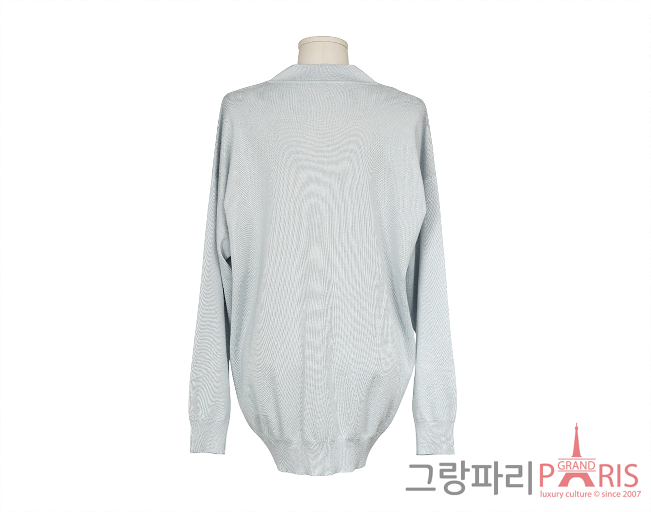 에르메스 롱 슬리브 가디건 블루 미네랄 38