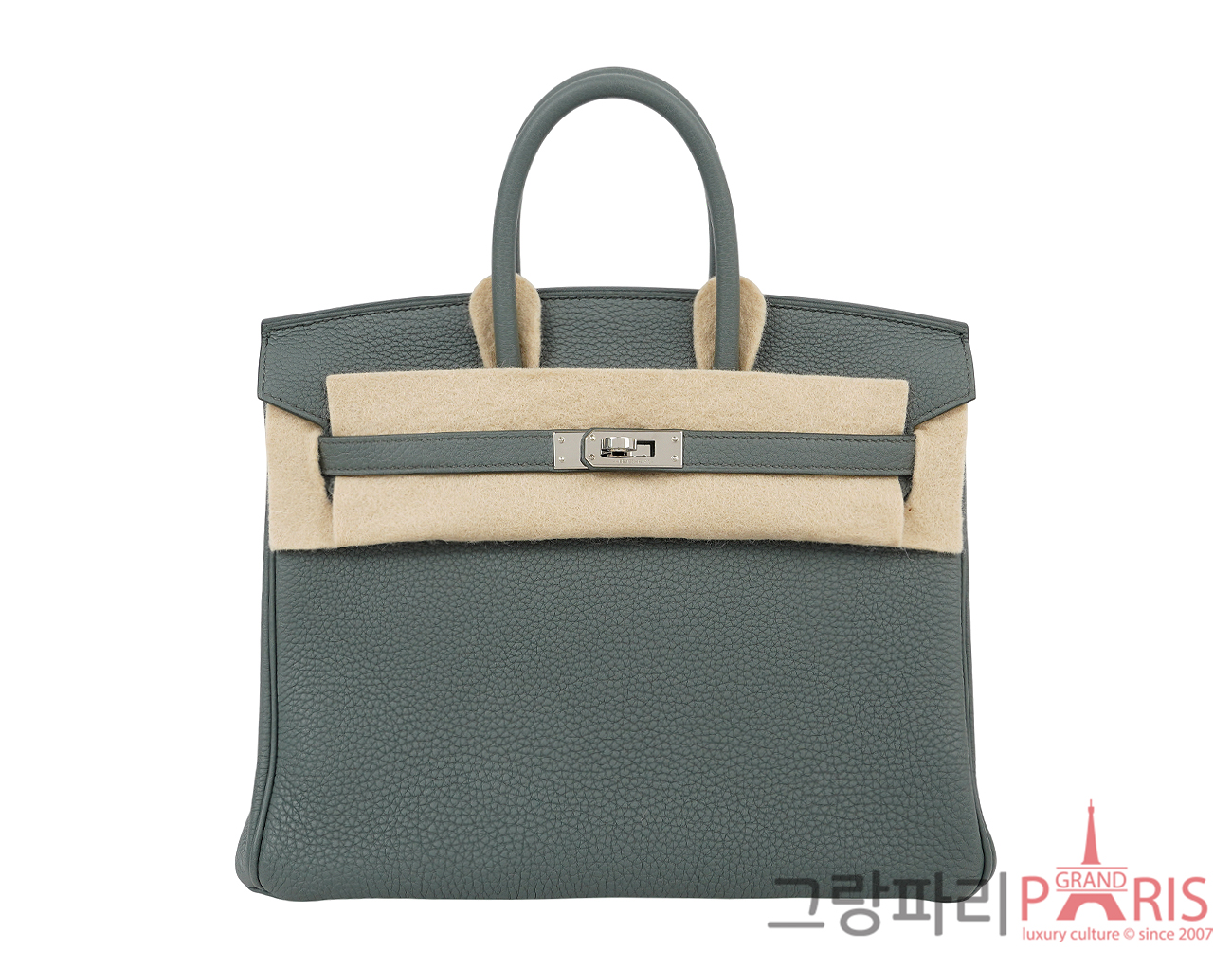 에르메스 벌킨 25 베르트 아망드 은장 B