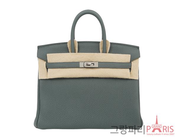 에르메스 벌킨 25 베르트 아망드 은장 B