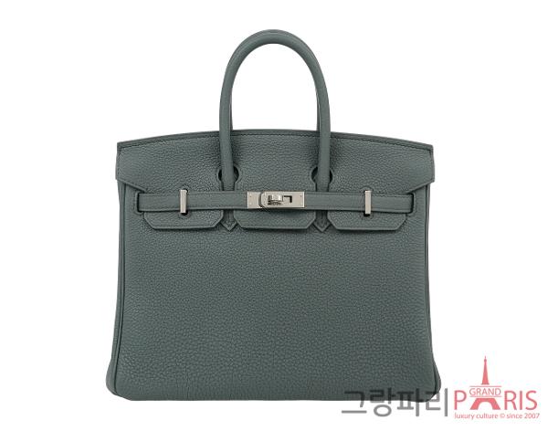 에르메스 벌킨 25 베르트 아망드 은장 B