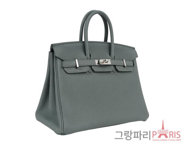 에르메스 벌킨 25 베르트 아망드 은장 B