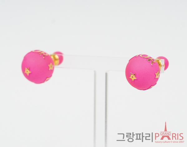 디올 트라이벌 이어링 플로레센트 핑크