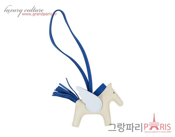 에르메스 페가수스 로데오 PM 크레 블루 프랑스 블루 브룸