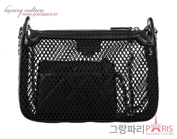 샤넬 메쉬 체인 미니백 블랙 샴페인골드