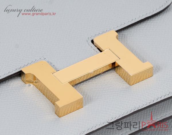 에르메스 콘스탄스 18 블루 글라시에 금장 C