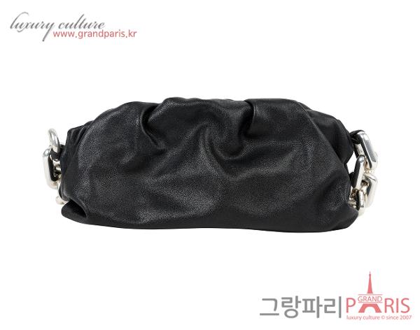 보테가 베네타 레더 체인 파우치백 블랙