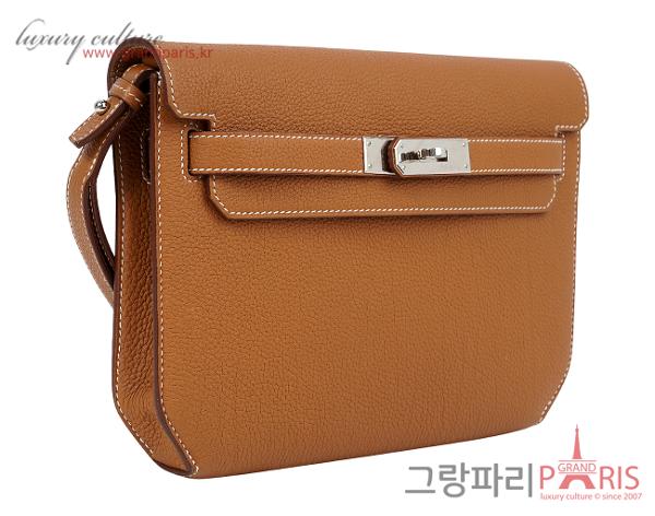 에르메스 켈리 데페슈 25 파우치 골드 은장 B