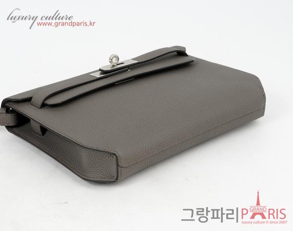 에르메스 켈리 데페슈 25 파우치 그리스 에땅 은장 B
