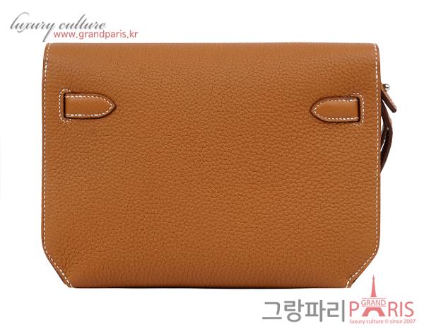 에르메스 켈리 데페슈 25 파우치 골드 은장 B