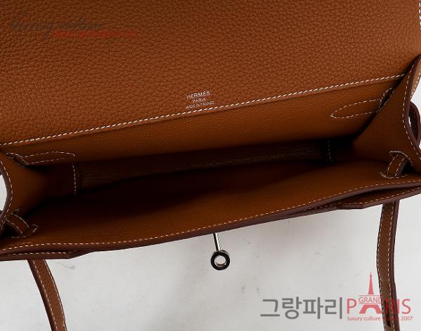 에르메스 켈리 데페슈 25 파우치 골드 은장 B