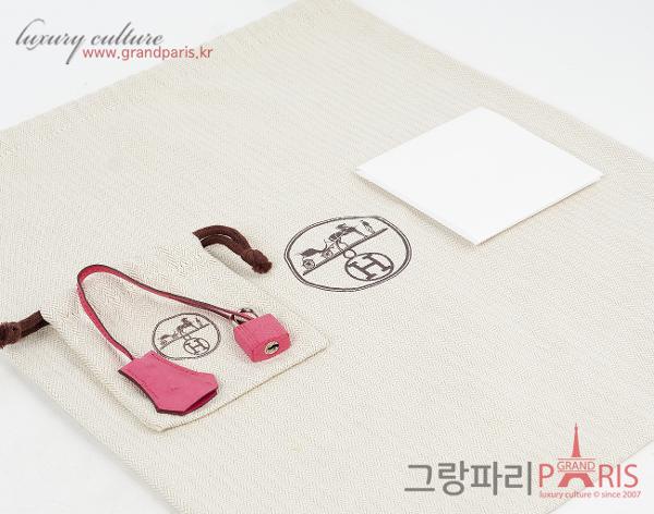 에르메스 벌킨 25 오스트리치 로즈 티리안 은장 Y