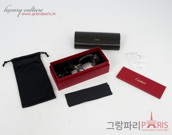 까르띠에 팬더 드 까르띠에 선글라스 브라운 샴페인골드