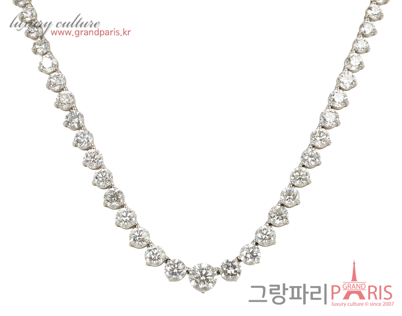 Finejewelry 테니스 네크리스 화이트골드 다이아몬드