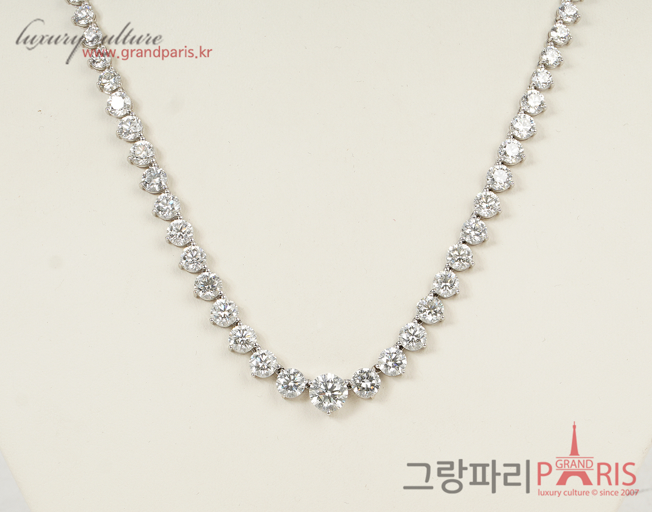 Finejewelry 테니스 네크리스 화이트골드 다이아몬드