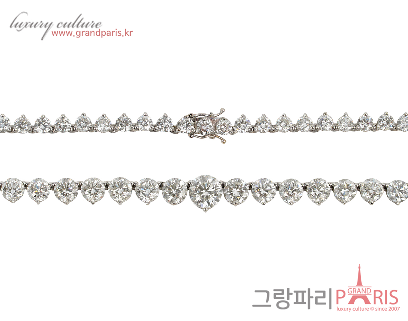 Finejewelry 테니스 네크리스 화이트골드 다이아몬드