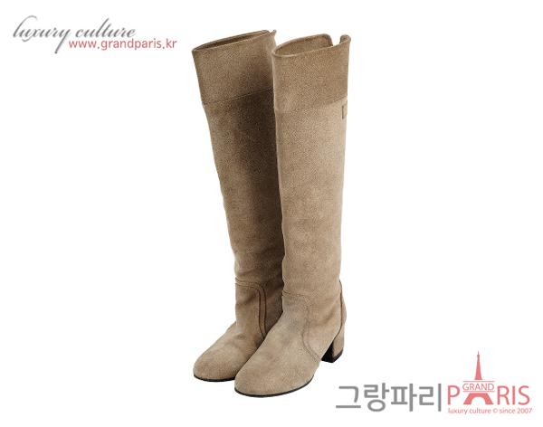 샤넬 스웨이드 롱 부츠 베이지 35 1/2C