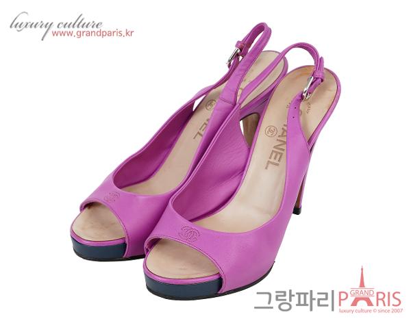 샤넬 펌프스 퍼플 핑크 37C