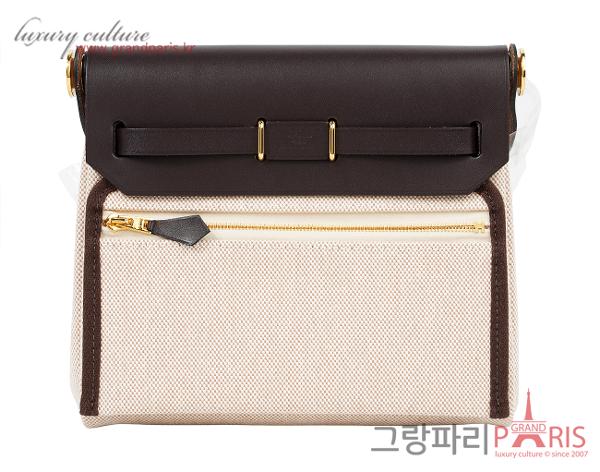 에르메스 미니 에르백 에크루 베이지 에벤 금장 K