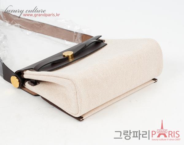 에르메스 미니 에르백 에크루 베이지 에벤 금장 K