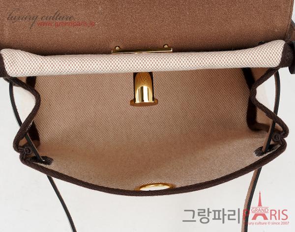 에르메스 미니 에르백 에크루 베이지 에벤 금장 K