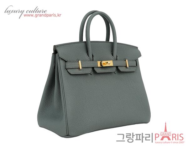 에르메스 벌킨 25 베르트 아망드 금장 K