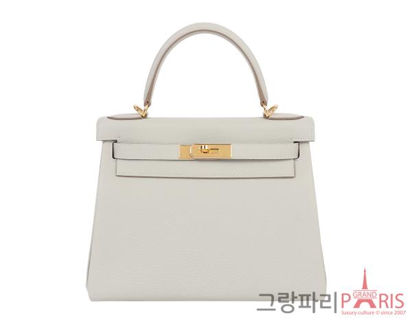 에르메스 켈리 28 그리스 펄 금장 U