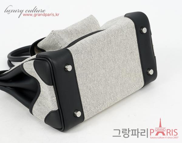 에르메스 카고 벌킨 25 에크루 블랙 은장 K