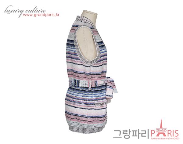 샤넬 베스트 가디건 핑크 멀티컬러 36