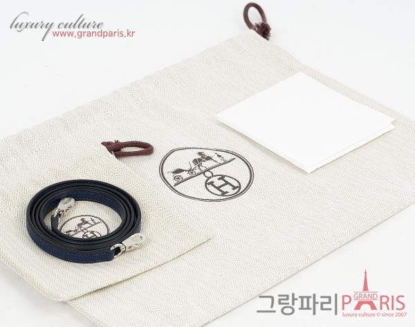 에르메스 미니 켈리 II 블루 네이비 블루 젤리지 은장 W
