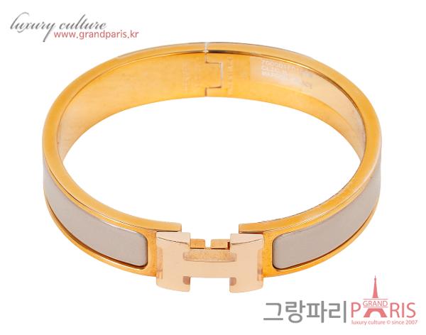 에르메스 클릭아슈 브레이슬릿 마론 글라세 로즈골드 PM