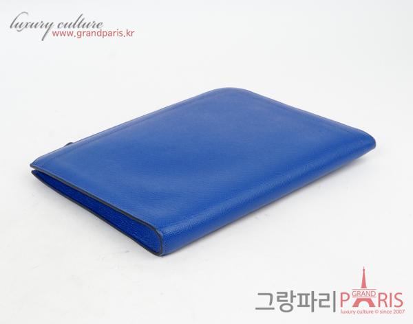 에르메스 지퍼 타블렛 파우치 블루 일렉트릭 D
