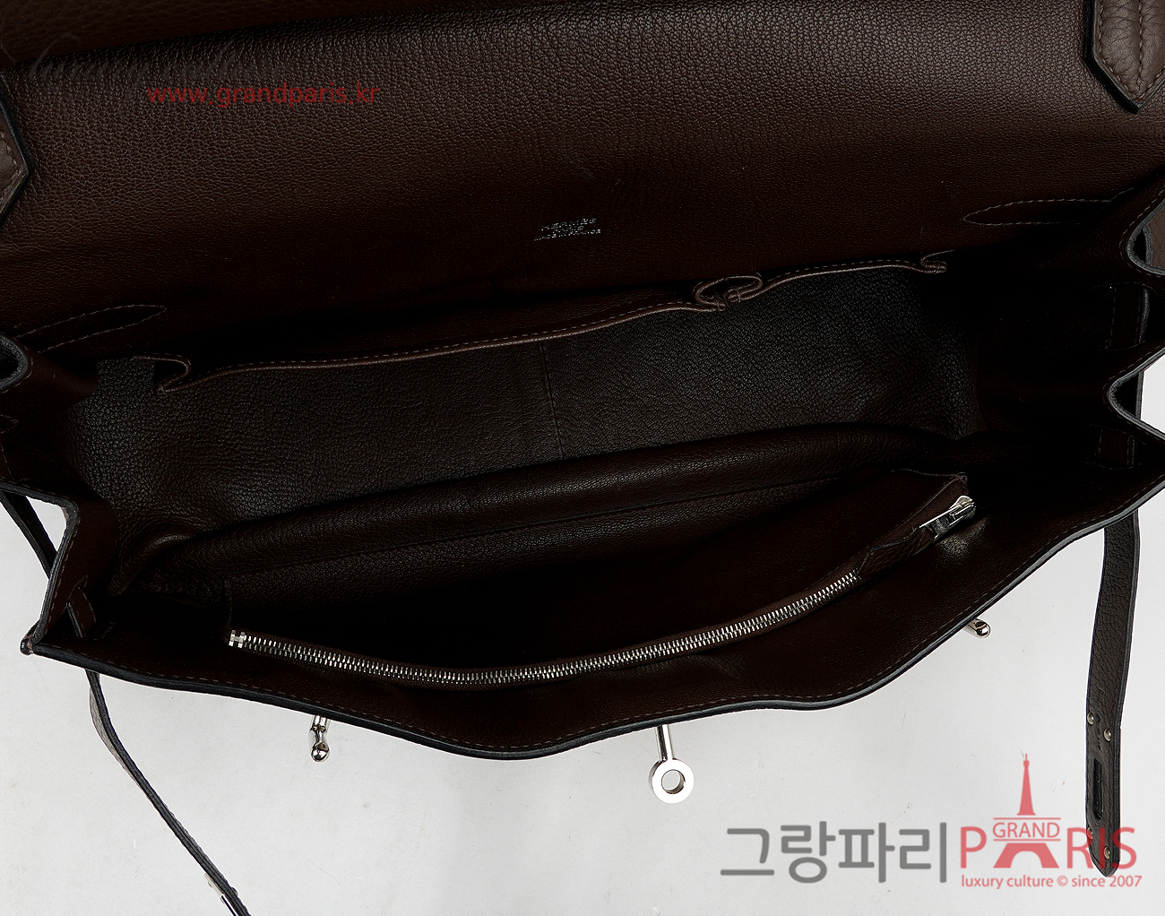 에르메스 집시에르 37 초코 브라운 은장 Q