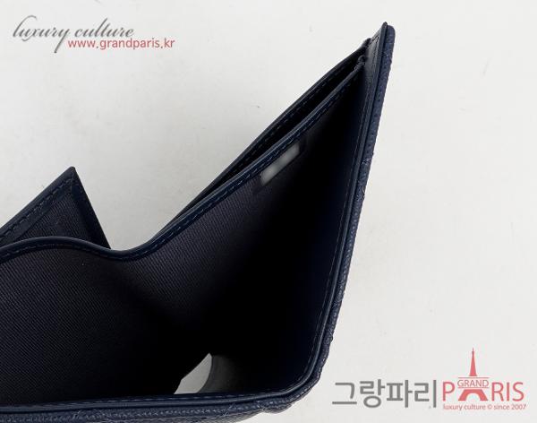 샤넬 클래식 스몰 플랩 반지갑 다크 블루 샴페인골드 캐비어