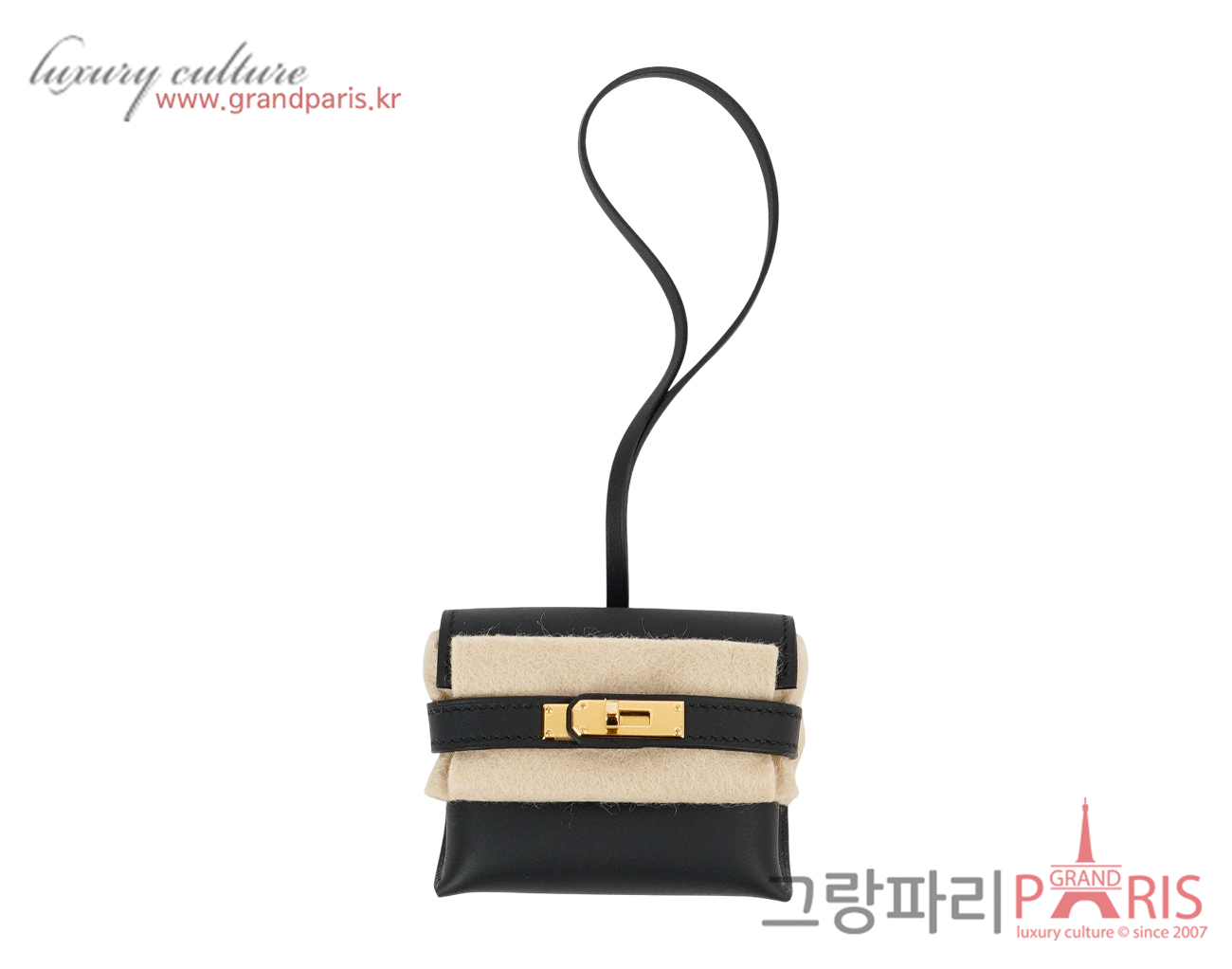 에르메스 켈리페스티벌 참 블랙 금장 K