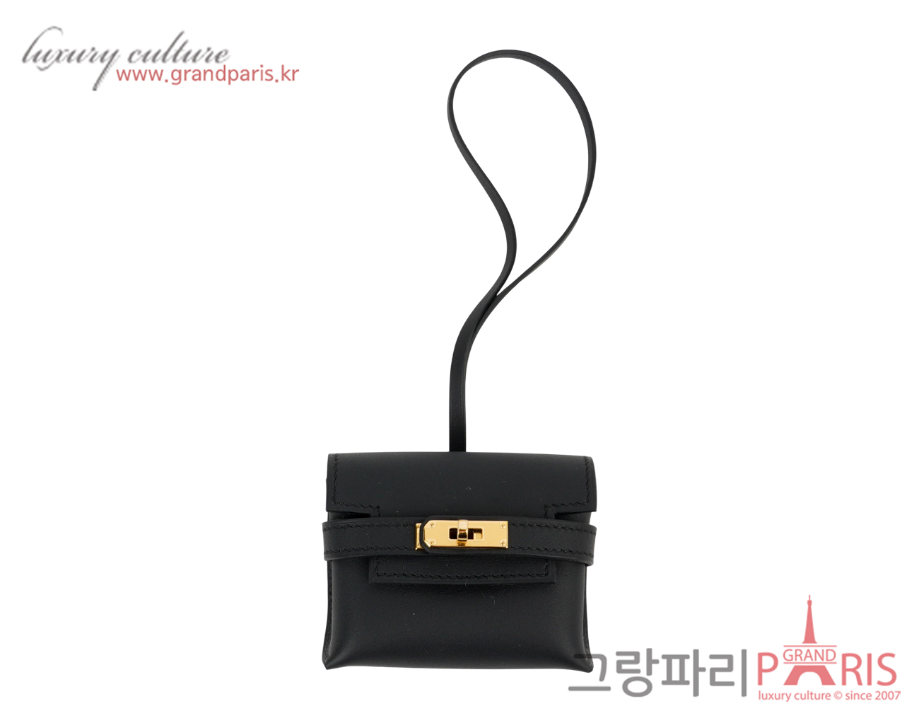 에르메스 켈리페스티벌 참 블랙 금장 K