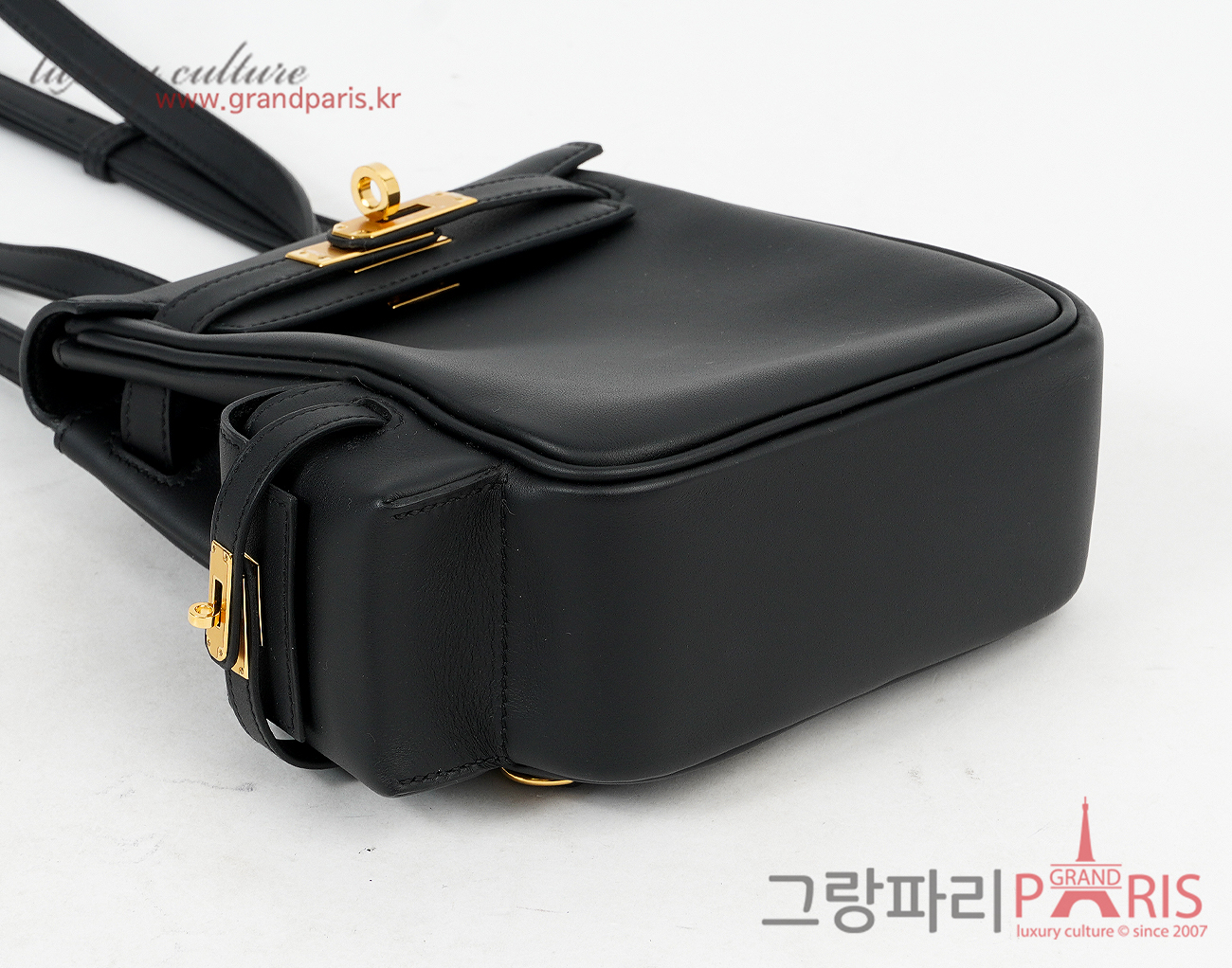 에르메스 켈리 점프 아도 블랙 금장 W