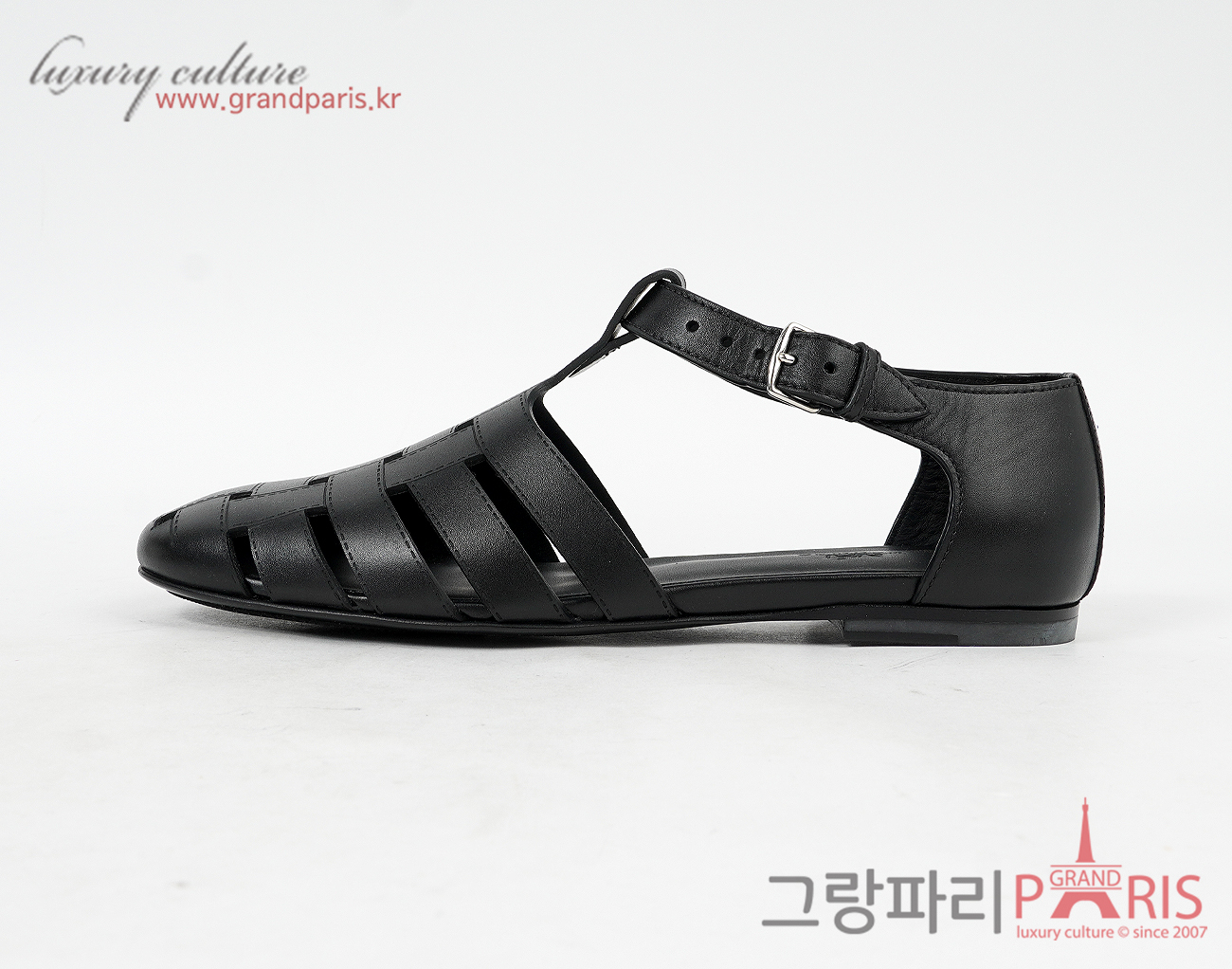 에르메스 인디고 샌들 블랙 37 1/2