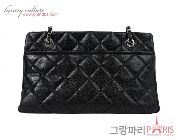 샤넬 타임리스 CC 스몰 숄더백 블랙 은장 캐비어