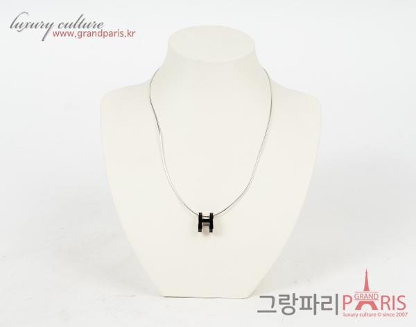 에르메스 팝아슈 펜던트 블랙 은장