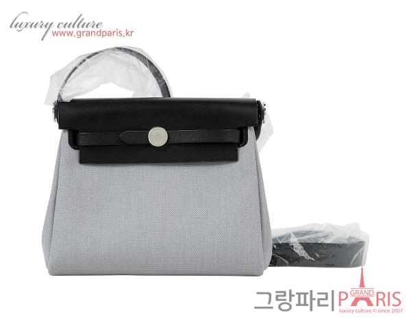 에르메스 미니 에르백 그리스 팬틴 블랙 은장 K