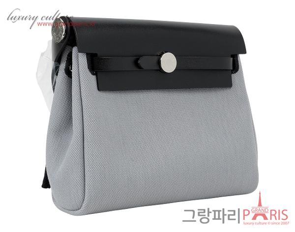 에르메스 미니 에르백 그리스 팬틴 블랙 은장 K