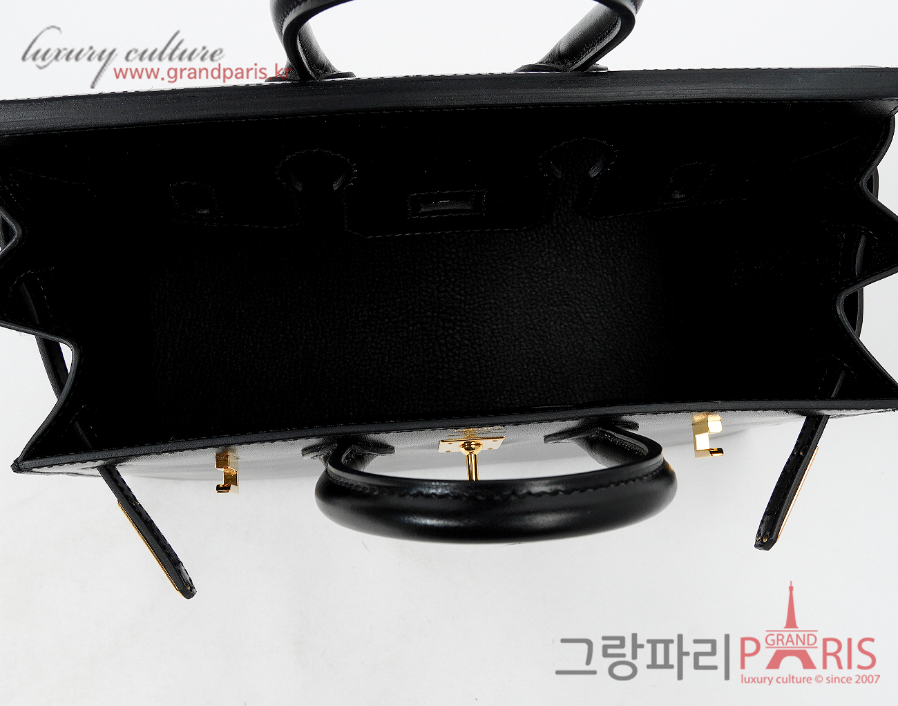 에르메스 셀리에 벌킨 25 블랙 금장 복스 B