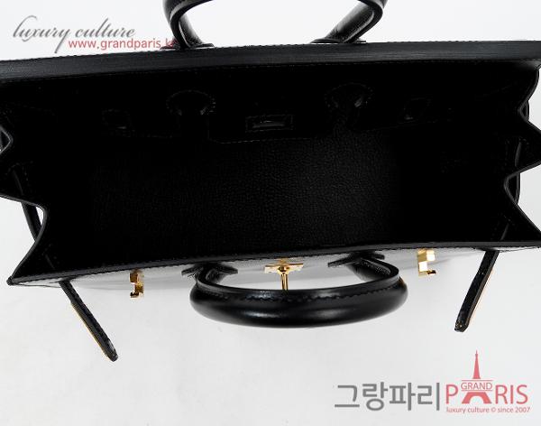 에르메스 셀리에 벌킨 25 블랙 금장 복스 B