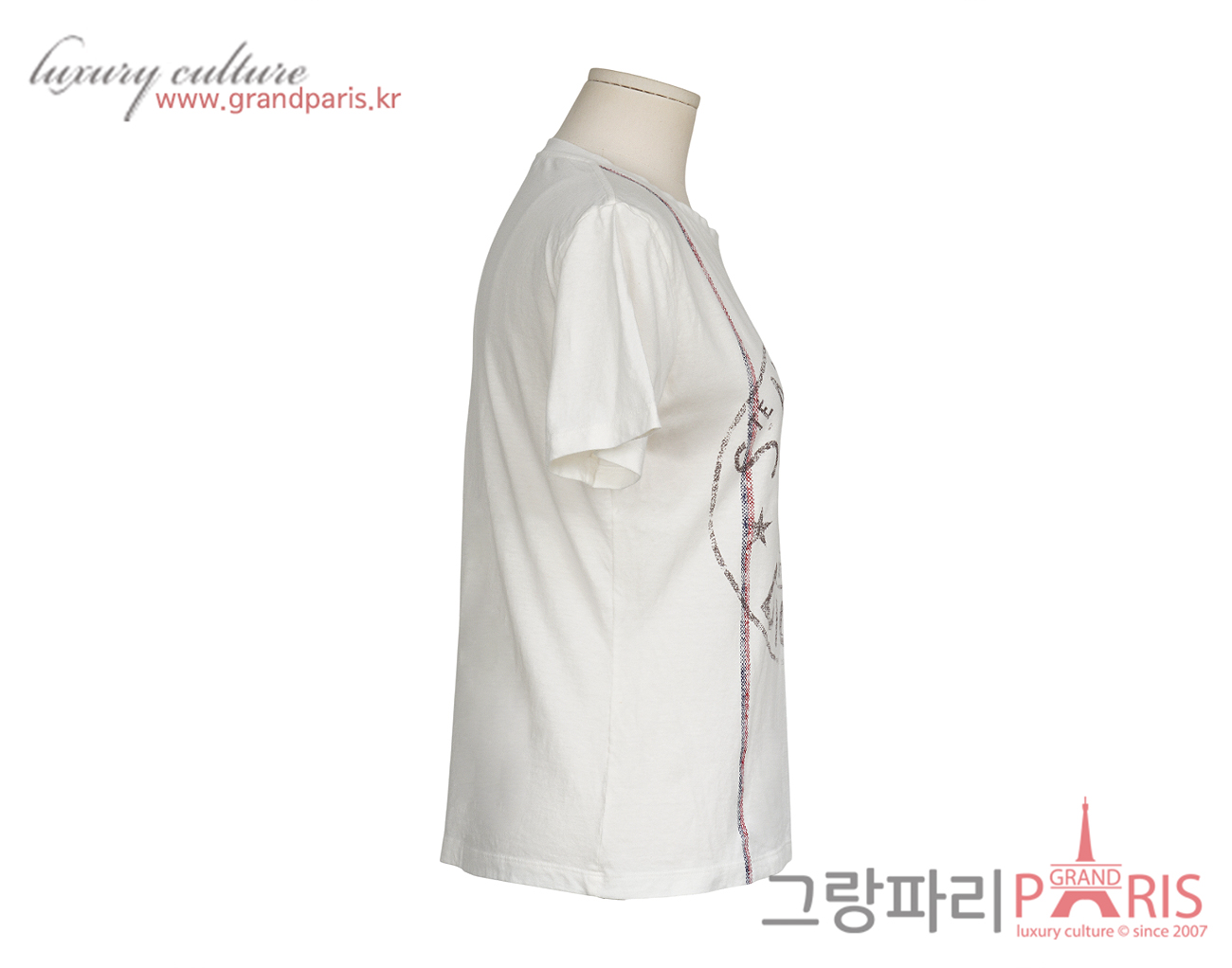 디올 유니온 모티브 티셔츠 에크루 S