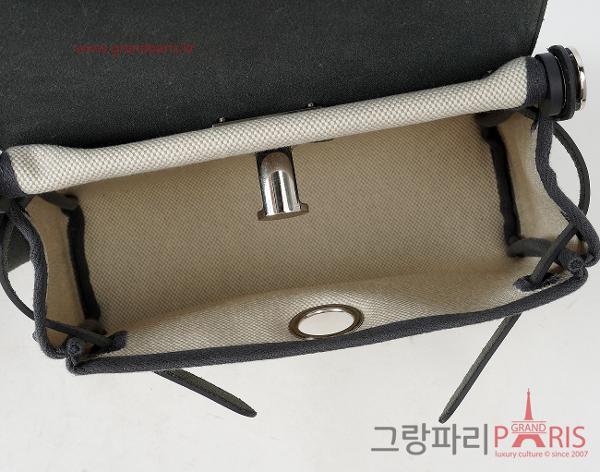 에르메스 미니 에르백 에크루 블루 글라시에 아르두아즈 은장 W