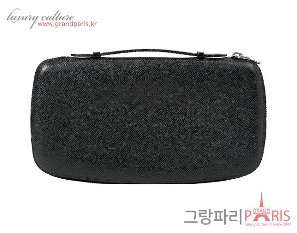 루이비통 타이가 아톨 지피 오거나이저 블랙