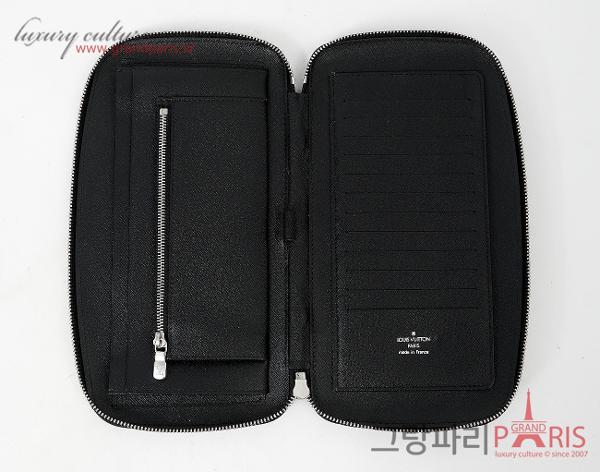 루이비통 타이가 아톨 지피 오거나이저 블랙