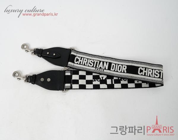 디올 하운드투스 링 숄더 스트랩 블랙 화이트 은장