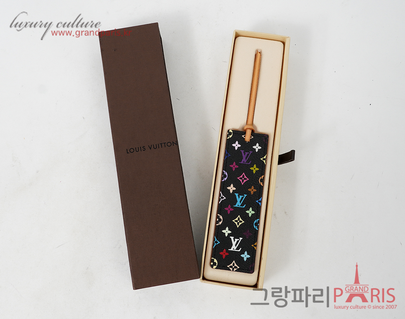 루이비통 무라카미 다카시 북마크 블랙 멀티컬러